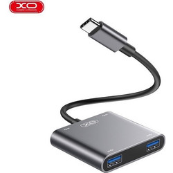 XO HUB012B USB Hub 3.0 USB-C με 4 Θύρες USB-A