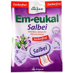 Soldan Em-Eukal Καραμέλες για Βήχα Ερεθισμένο Λαιμό & Πονόλαιμο Φασκόμηλο 50gr