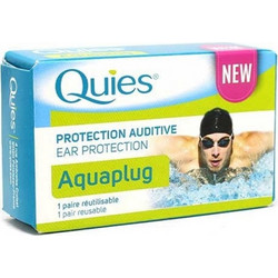 Quies Aquaplug Earplugs 1 ζευγάρι (Ωτοασπίδες για Πλήρη Προστασία στο Νερό)