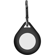 Θήκη σιλικόνης για AirTag Water Drop με γάντζο ασφαλείας Black