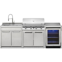 STEEL SWING 9SK9BQRD25063SS ΣΥΝΘΕΣΗ INOX ΕΞΩΤΕΡΙΚΗΣ ΚΟΥΖΙΝΑΣ 250CM*63CM ΠΕΡΙΕΧΕΙ BBQ ΑΕΡΙΟΥ ΜΠΑΤΑΡΙΑ ΝΕΡΟΧΥΤΗ ΚΑΙ ΨΥΓΕΙΟ ΒΙΤΡΙΝ