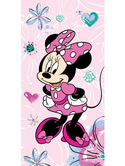 Disney Minnie Pink Bow Πετσέτα Θαλάσσης Ροζ 70x140cm