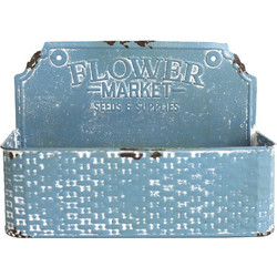 Artekko Wall Planter Κρεμαστό Κασπώ Τοίχου Μεταλλικό Μπλε 31x11x22cm