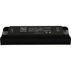 Τροφοδοτικό αλουμινίου mini 200W για ταινίες LED 230V/12VDC με προστασία από υπερθέρμανση - 30-312200