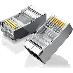 Ugreen 10x plug end RJ45 8P8C (UTP Cat. 6 / Cat. 5 / Cat. 5e) silver (NW111) - (20333-ugreen)