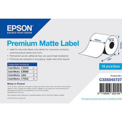 Epson Premium Matte Ταινία Ετικετογράφου 35m x 105mm σε Λευκό Χρώμα