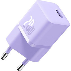 Baseus 1C Φορτιστής Χωρίς Καλώδιο με Θύρα USB-C 20W Power Delivery Purple