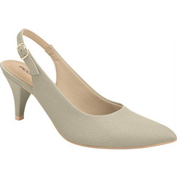 Piccadilly Ανατομικές Γόβες Slingback Δερμάτινες με Λεπτό Ψηλό Τακούνι Μπεζ 779-25140