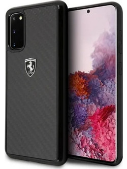 Ferrari Carbon Heritage Back Cover Black (Samsung Galaxy S20)