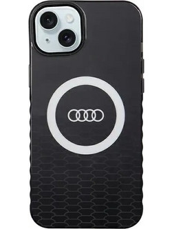 Audi IML Big Logo MagSafe case for iPhone 15 Plus / 14 Plus - black - (AUDI000138-0)