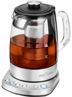 Profi Cook PC-WKS 1167G Γυάλινος Βραστήρας 1.5lt 2200W με Ρύθμιση Θερμοκρασίας
