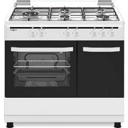 Vitrokitchen PF6060IB Κουζίνα Ηλεκτρική 55lt με Εστίες Αερίου 60cm
