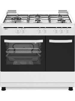 Vitrokitchen PF6060IB Κουζίνα Ηλεκτρική 55lt με Εστίες Αερίου 60cm