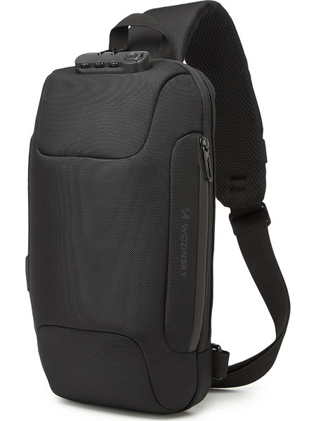 Wozinsky Premium Single Shoulder Anti-Theft City Backpack with Organizer and USB - Black