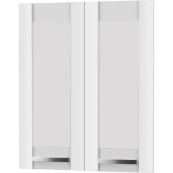 Άνω Πορτάκια-Τζάμι Charlotte Λευκό 60x71.8x1.6