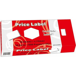 Motex Ετικέτες Αυτοκόλλητες Λευκές 26x16 mm 1000Τ/ρολό Κιβώτιο 20 Τεμάχια