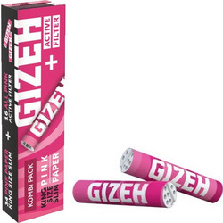 GIZEH PINK KING SIZE SLIM + ACTIVE FILTERS GIP226
