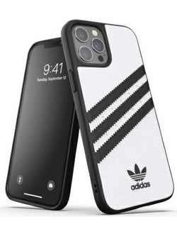 Adidas OR Moulded Case PU for iPhone 12 Pro Max - White/Black