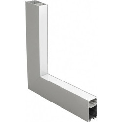 GLOBOSTAR ALP-CORNER-IN90 LUMILINE 61771 Επιφανειακό / Κρεμαστό Προφίλ Αλουμινίου Γωνία με Λευκό Γαλακτερό Πατητό Κάλυμμα για Ταινίες LED IP20 - Γκρι Ανθρακί Ματ - Μ30 x Π3.5 x Υ7cm