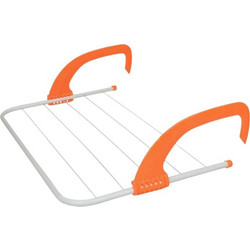 Tradesor 6838 Orange Πτυσσόμενη Κρεμαστή Απλώστρα Ρούχων για Κάγκελα Μπαλκονιού Μεταλλική 68x38x13cm με Μήκος Απλώματος 68m