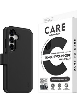 PanzerGlass CARE Feature Tango 2in1 Wallet Case Black (Samsung Galaxy S25)