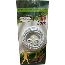 Coimbra Ελαστικά κορδόνια για παπούτσια Funny Lock άσπρα - ΛΕΥΚΟ