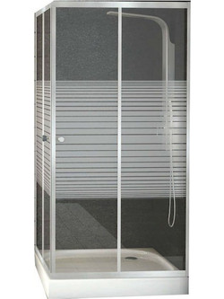 Drop Καμπίνα Ντουζιέρας με Συρόμενη Πόρτα 80x80x193cm Serigrafato 6CA19TF8