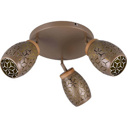 Φωτιστικό Οροφής - Πλαφονιέρα Bidar R61573365 Φ58x27cm 3xE14 10W Coffee RL Lighting