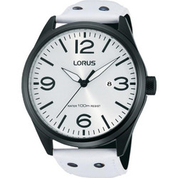 Lorus Ανδρικό Ρολόι με Λευκό Δερμάτινο Λουράκι RH963DX9