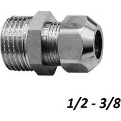 Ρακόρ συνδέσεως χρωμέ 3/8"X1/2" ίντσα αρσενικό