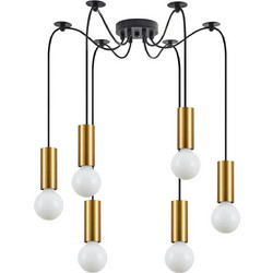 Home Lighting Κρεμαστό Φωτιστικό Οροφής Πολύφωτο Χρυσό SE21-GM-4-BL6 77-8568