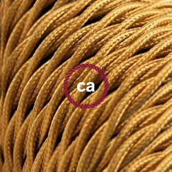 Creative Cables Στριφτό Υφασμάτινο Καλώδιο TM05 - Χρυσό - XZ2TM05