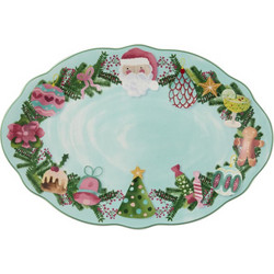 Maxwell & Williams Πιατέλα 35x24cm Οβάλ Πολύχρωμη Tis The Season σε Συσκευασία Δώρου -Πορσελάνη