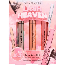 Sunkissed | Lash Heaven Care Gift Set | 3 Pack Trio | Serum, Primer & Curling Mascara (3x10ml) | SU32001