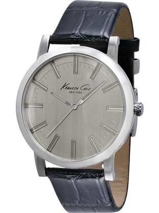 Kenneth Cole Ανδρικό Ρολόι με Μαύρο Δερμάτινο Λουράκι IKC1931