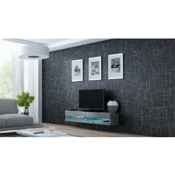 Cama Meble Έπιπλο Τηλεόρασης με Φωτισμό Led Μ140xΠ30xΥ40cm Vigo NEW