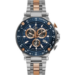 Guess GC Collection Ανδρικό Ρολόι Χρονογράφος με Ασημί Μεταλλικό Μπρασελέ Y81003G7MF