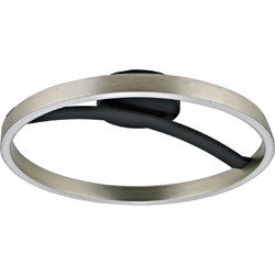 POWERTECH LED φωτιστικό οροφής HLL-0200, 29W, 4000K, Φ38x10cm, ασημί/μαύρο HLL-0200