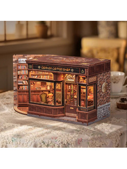 Cutebee Corner Coffee Shop 3D Book Nook DIY 294 Κομμάτια 17cm
