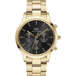 Daniel Wellington Iconic Ανδρικό Ρολόι Χρονογράφος με Χρυσό Μεταλλικό Μπρασελέ DW00100641