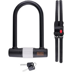 BLACK & DECKER BLACK+DECKER Κλειδαριά U με Μοχλό για Ποδήλατο, Σκούτερ, Μοτοσικλέτα με 3 Κλειδιά 02842151