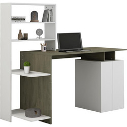 HomeMarkt Γραφείο Ξύλινο με Βιβλιοθήκη 146.3x58x128.4cm HM8886.11
