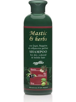 Anemos Mastic & Herbs Dry Dyed & Damaged Hair Φυτικό Σαμπουάν για Προστασία Χρώματος για Βαμμένα Ξηρά & Ταλαιπωρημένα Μαλλιά 300ml