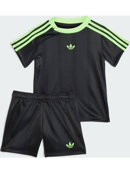 Adidas Βρεφικό Σετ Καλοκαιρινό Μαύρο Lime JW5308