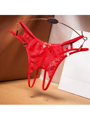 Women Sexy Open Lace Thong