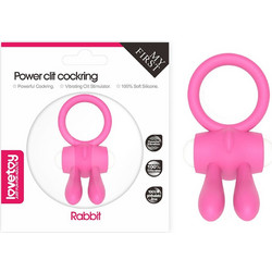 Lovetoy My First Power Clit Cockring Rabbit Ελαστικό Δαχτυλίδι Πέους Σιλικόνης με Δόνηση Ροζ