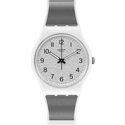 Swatch Icy Gum Γυναικείο Ρολόι με Ασημί Καουτσούκ Λουράκι GW211