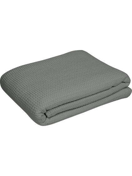Κουβέρτα Πικέ, 75%Cotton-25%Polyester, Διπλή, 260x230cm, 260gr/m2, Γκρι, Fragente FW1-260230/GR σετ 3 τεμαχίων