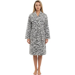 Γυναικεία Ρόμπα Fleece Lovelx Animal Print Γκρι-Ανθρακί 5195