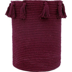 Διακοσμητικό Καλάθι Αποθήκευσης FABIAN Bordeaux 30x40 cm - 100% Βαμβάκι